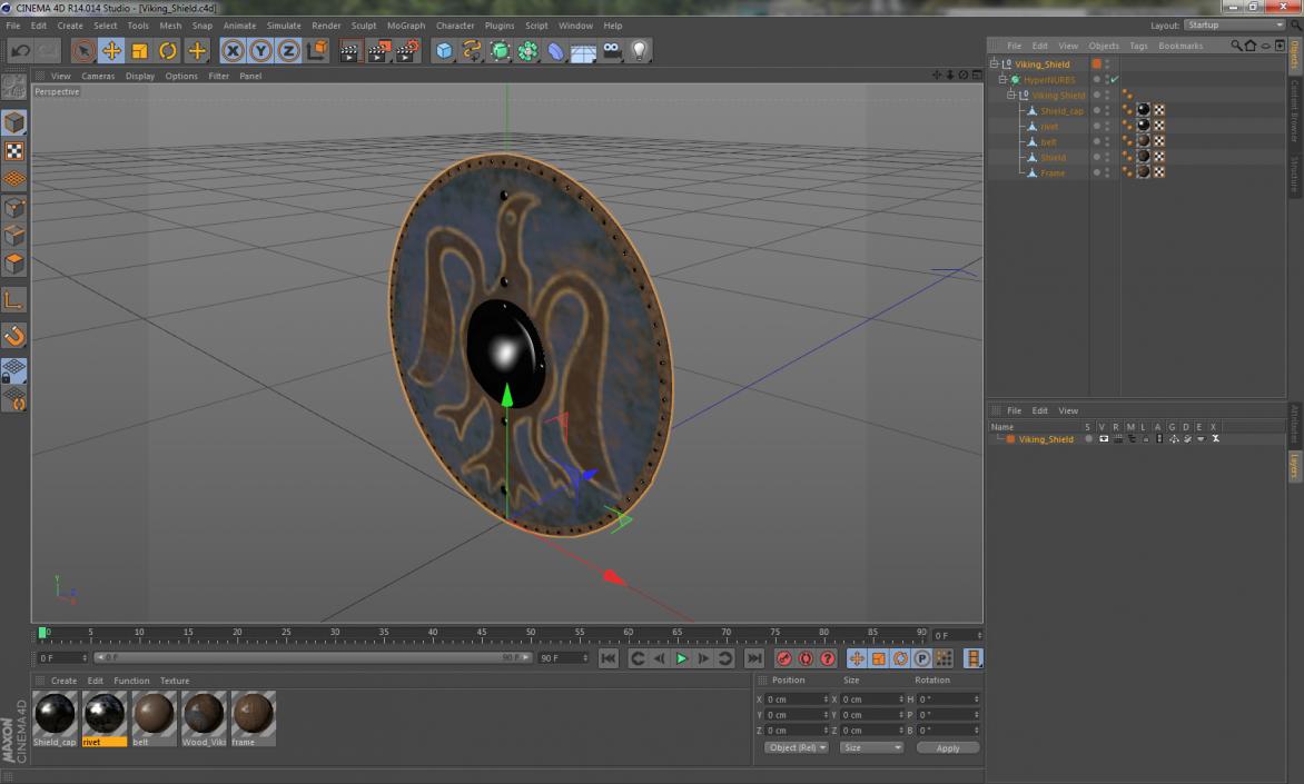 3D Viking Shield model