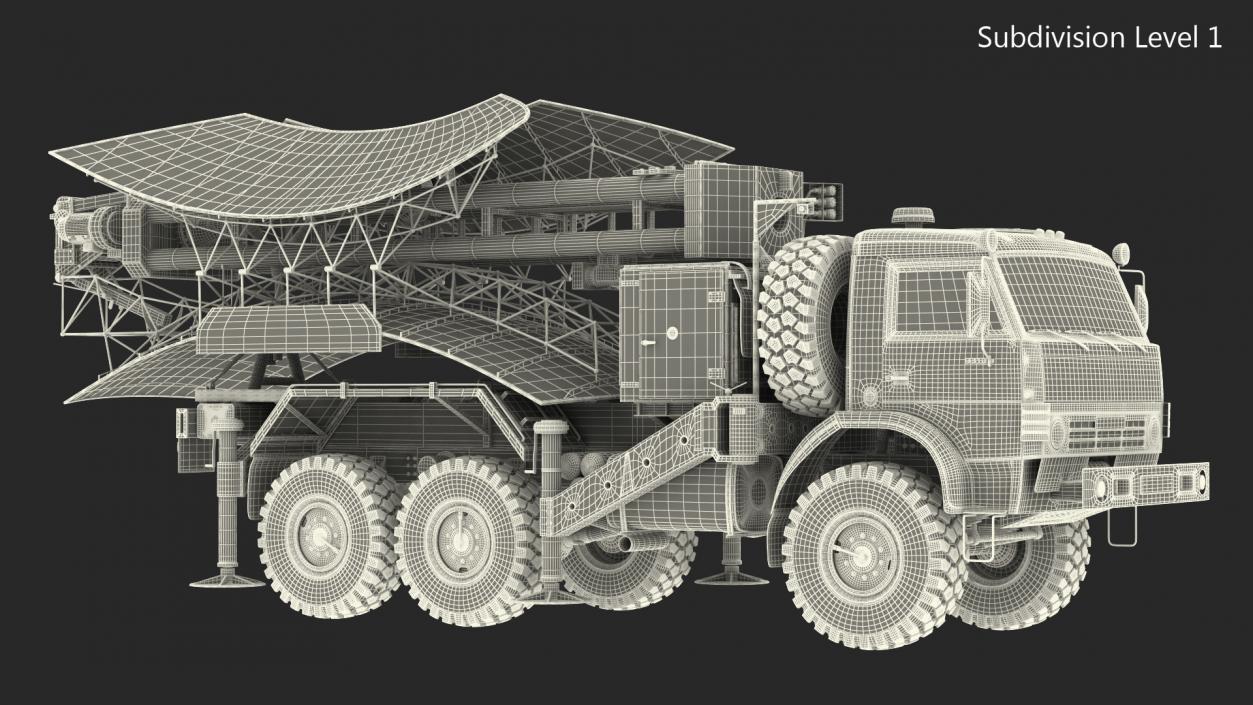 3D Kasta 2E2 Antenna Truck model