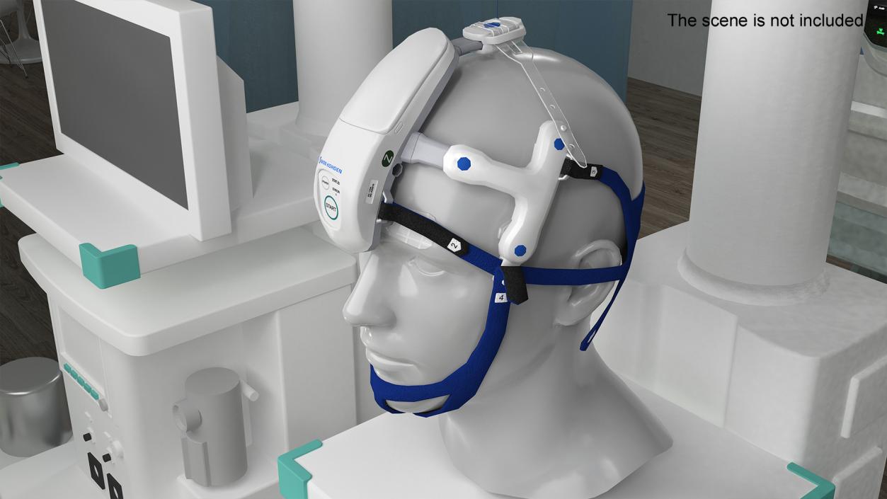 3D model Electroencephalography EEG Headset Nihon Kohden AE-120A