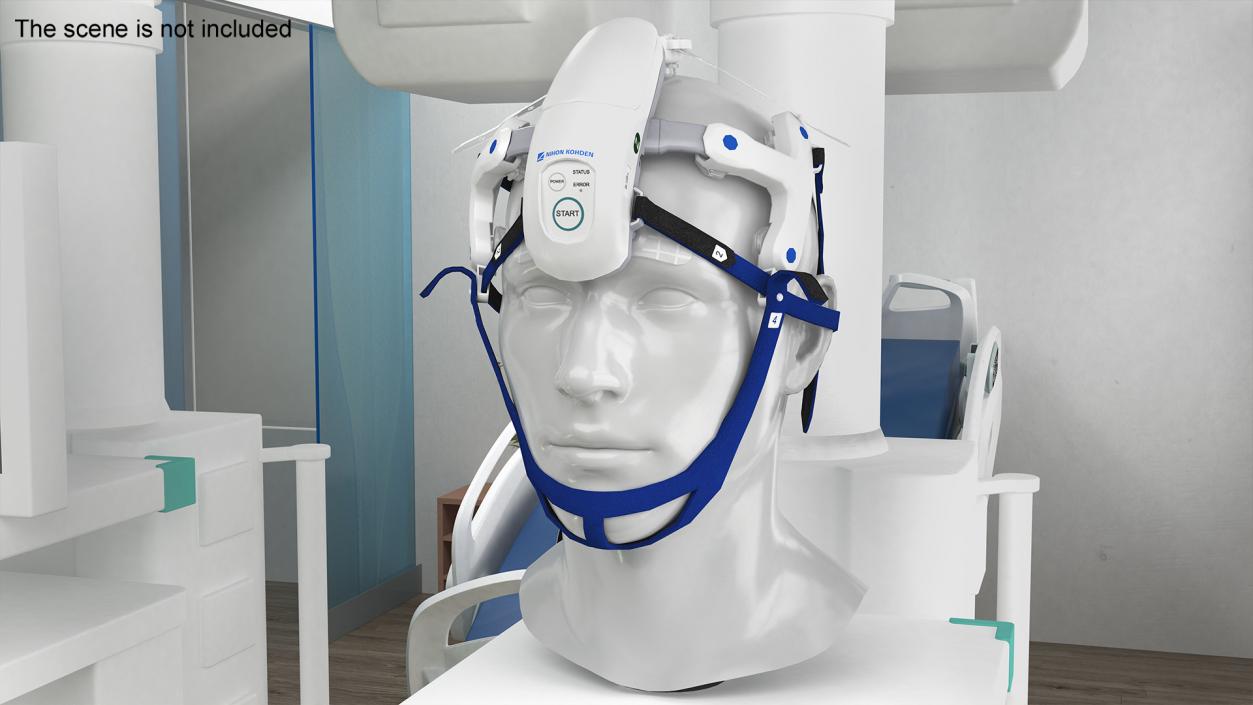 3D model Electroencephalography EEG Headset Nihon Kohden AE-120A