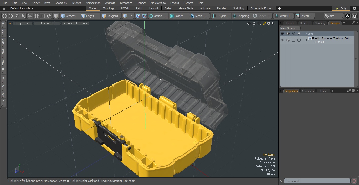 3D Plastic Storage Toolbox model