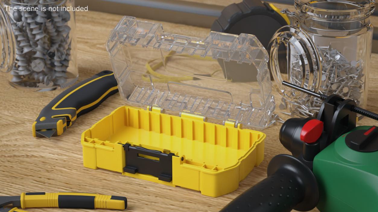 3D Plastic Storage Toolbox model