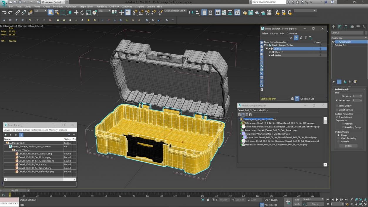 3D Plastic Storage Toolbox model