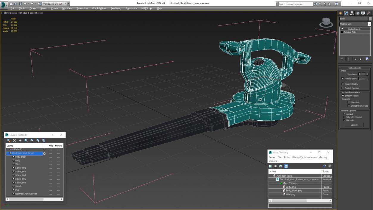 Electrical Hand Blower 3D