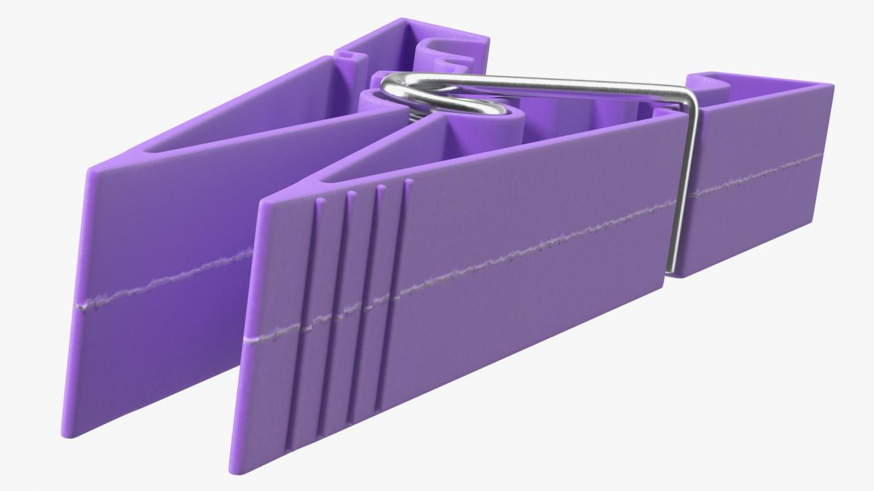 3D model Clothespin Purple Pressed