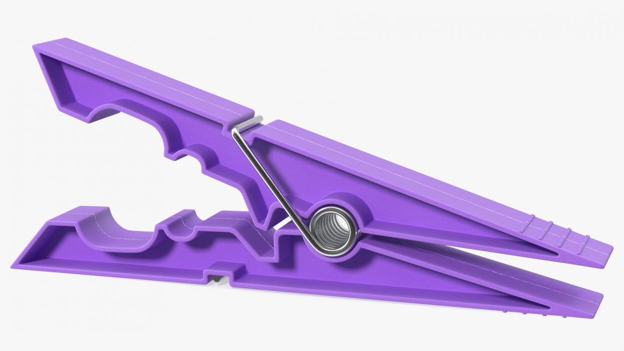 3D model Clothespin Purple Pressed