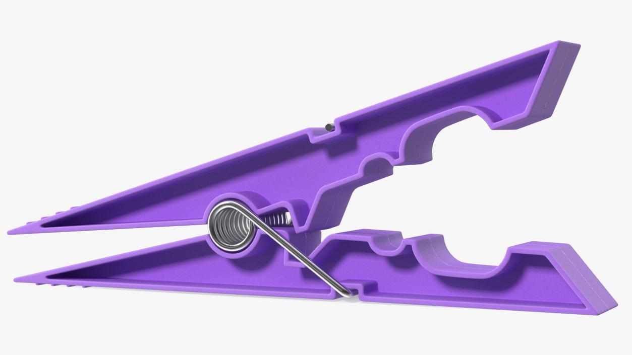 3D model Clothespin Purple Pressed