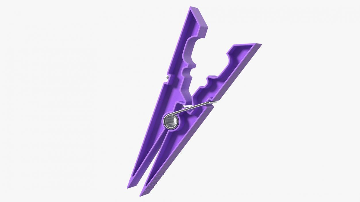 3D model Clothespin Purple Pressed