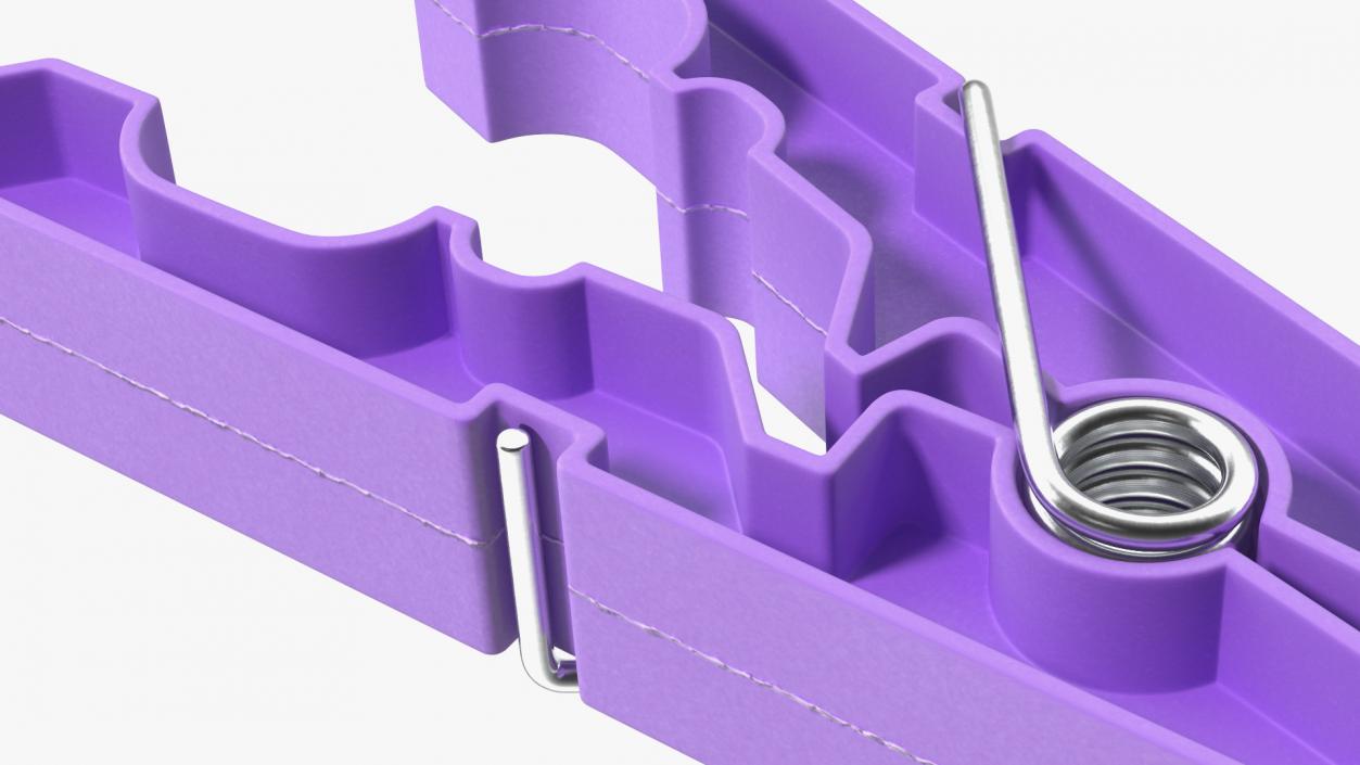 3D model Clothespin Purple Pressed