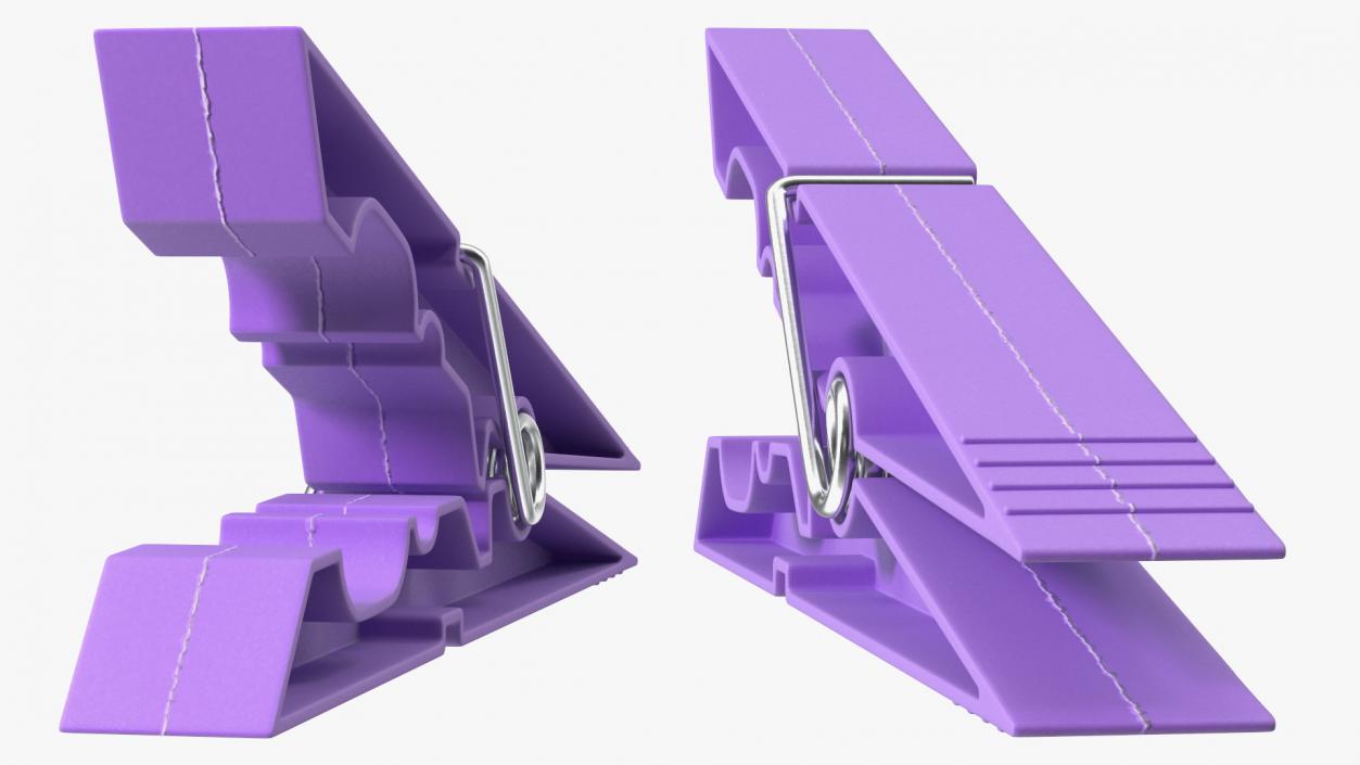 3D model Clothespin Purple Pressed