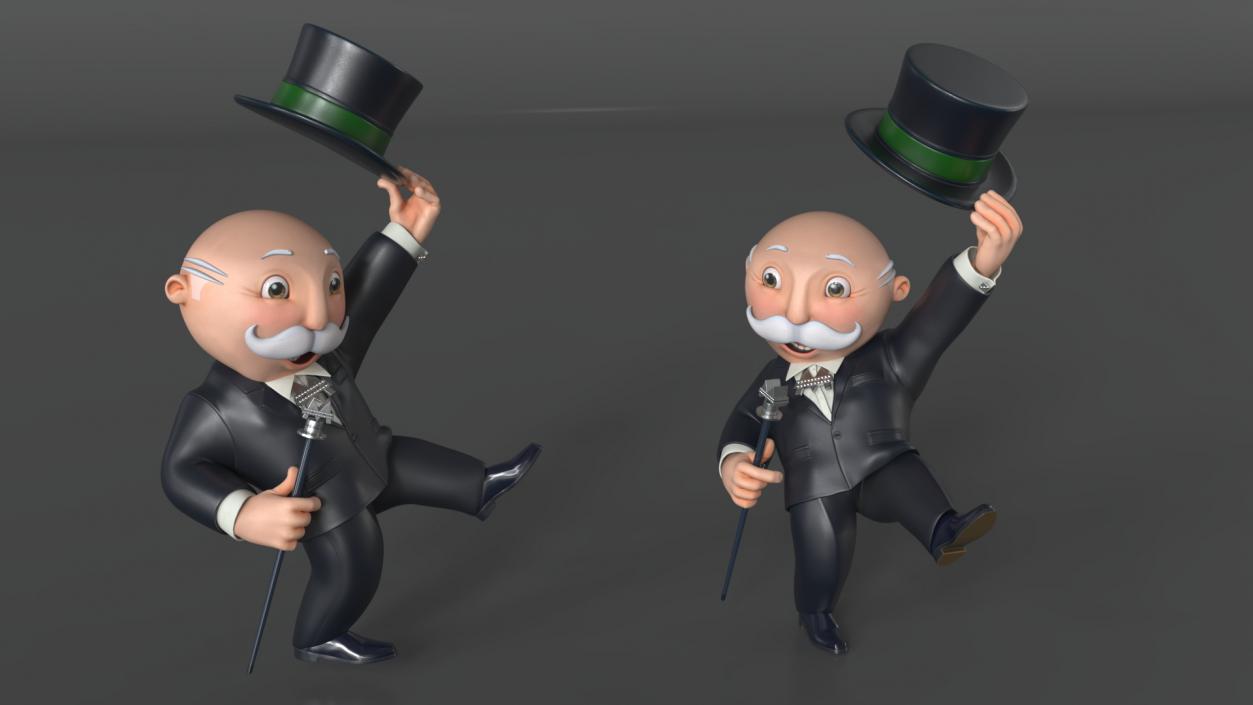 Mr Monopoly Hello Pose 2 3D model