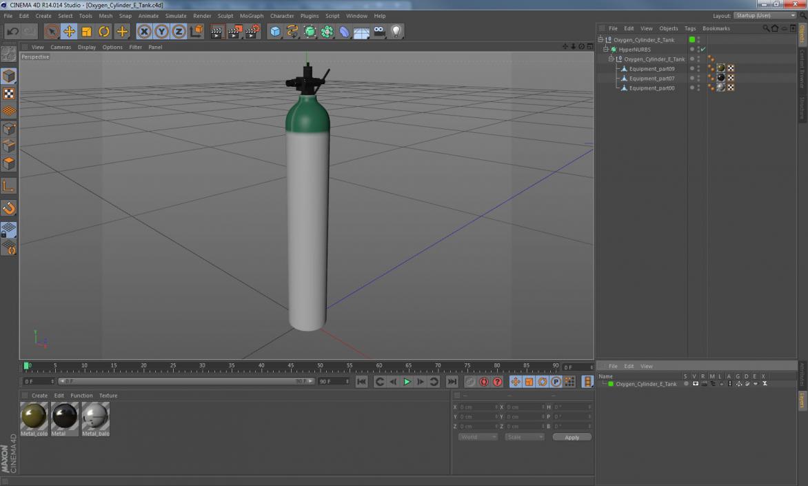 Oxygen Cylinder E-Tank 3D