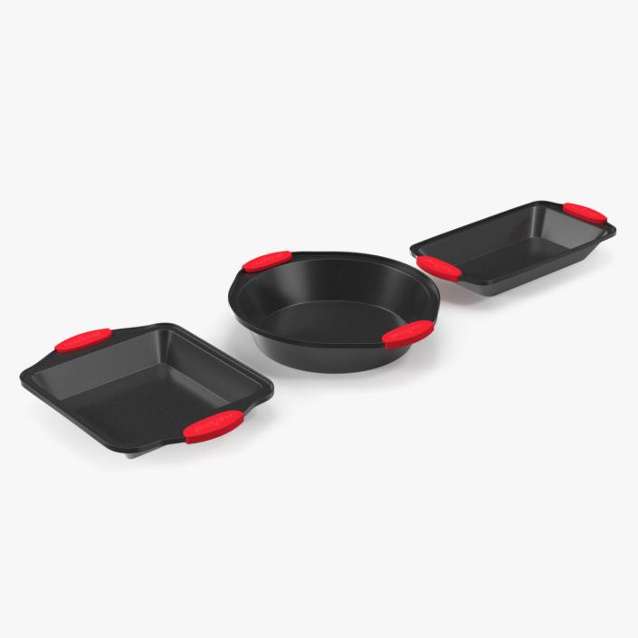 3D 3 Cake Baking Pan Set Non Stick