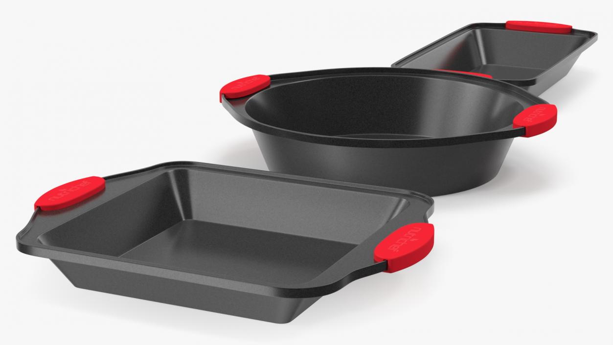 3D 3 Cake Baking Pan Set Non Stick