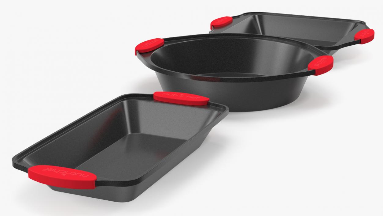 3D 3 Cake Baking Pan Set Non Stick