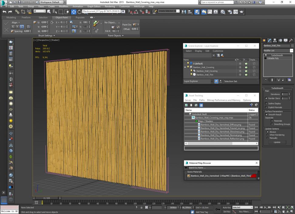 3D model Bamboo Wall Covering