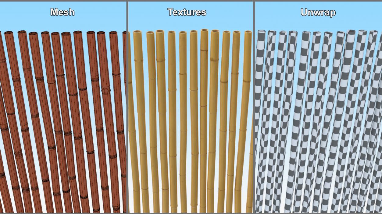 3D model Bamboo Wall Covering