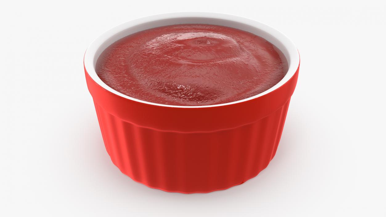 3D model Tomato Ketchup In Red Gravy Boat(1)