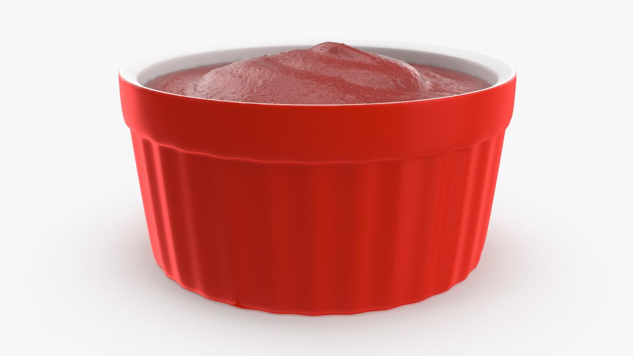 3D model Tomato Ketchup In Red Gravy Boat(1)