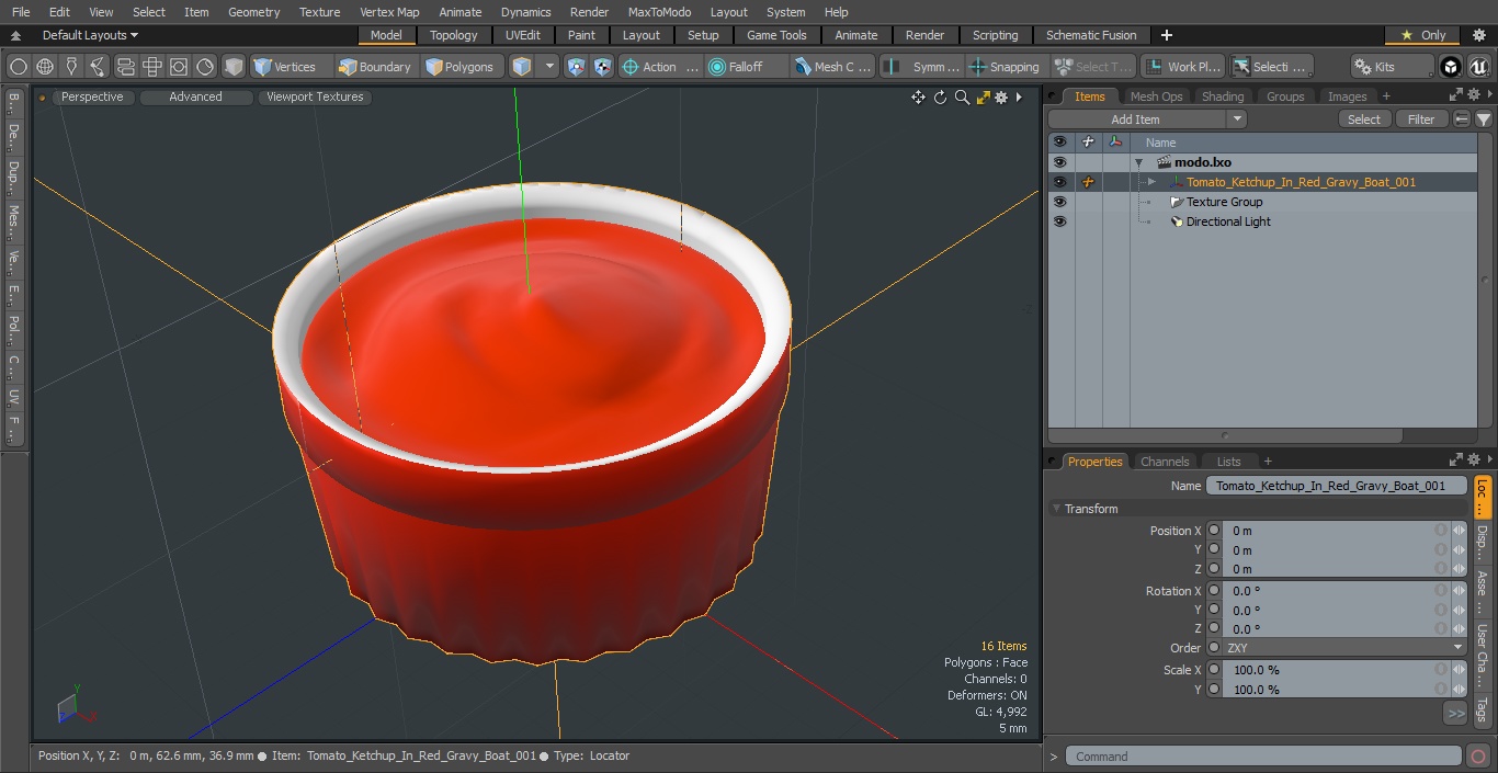 3D model Tomato Ketchup In Red Gravy Boat(1)