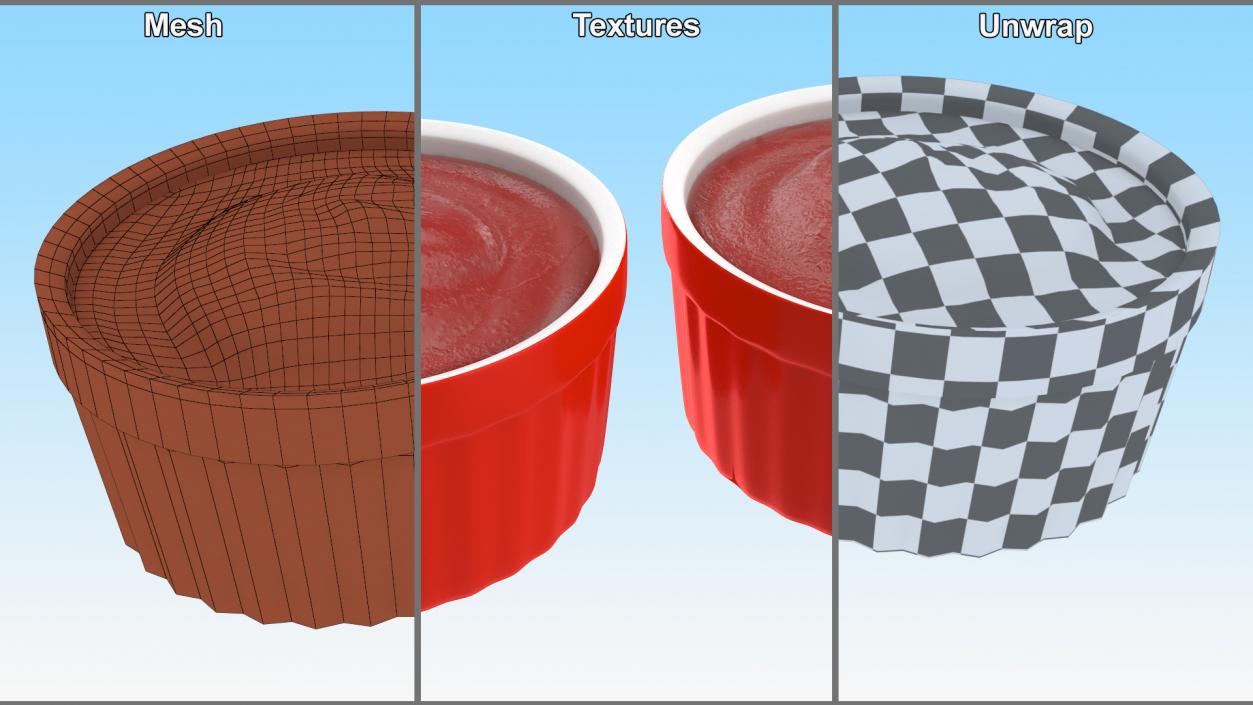 3D model Tomato Ketchup In Red Gravy Boat(1)