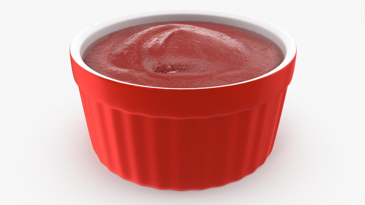 3D model Tomato Ketchup In Red Gravy Boat(1)