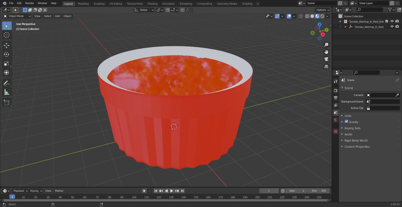 3D model Tomato Ketchup In Red Gravy Boat(1)