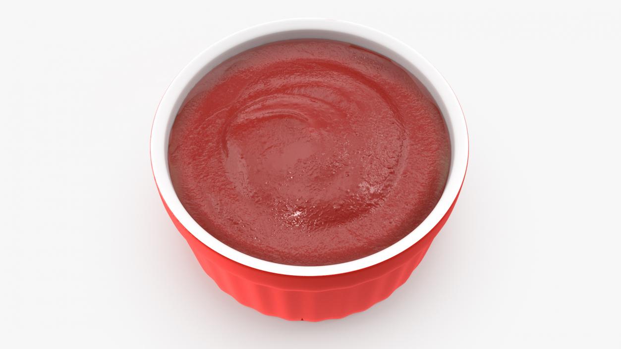 3D model Tomato Ketchup In Red Gravy Boat(1)