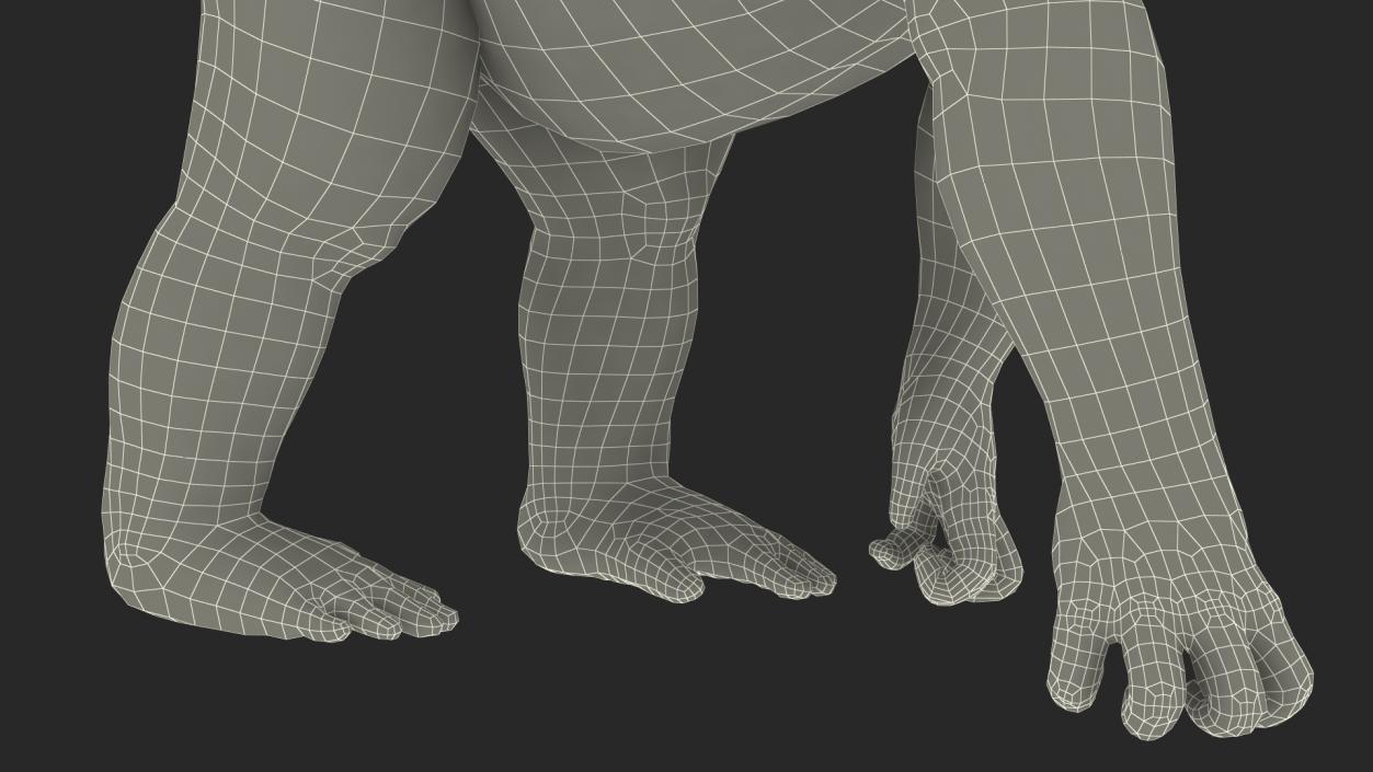 3D Eastern Gorilla Walking Pose model