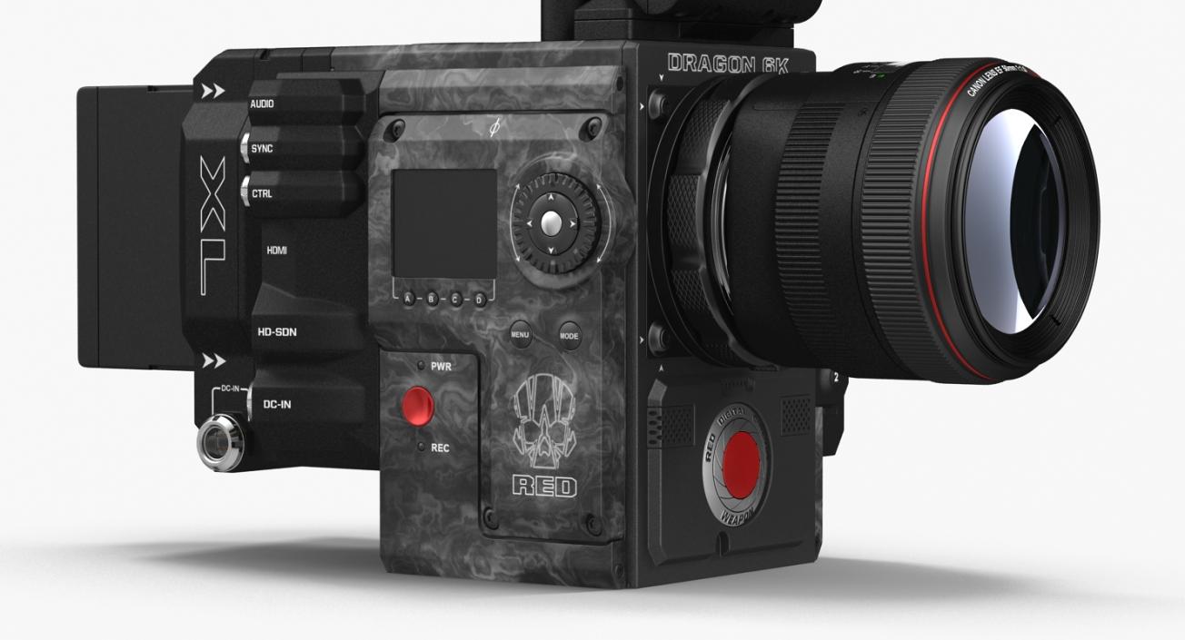 3D Movie Camera Red Weapon Dragon 6k model