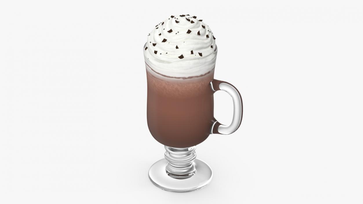 3D Irish Glass Hot Chocolate with Cream