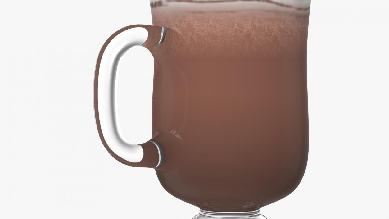 3D Irish Glass Hot Chocolate with Cream