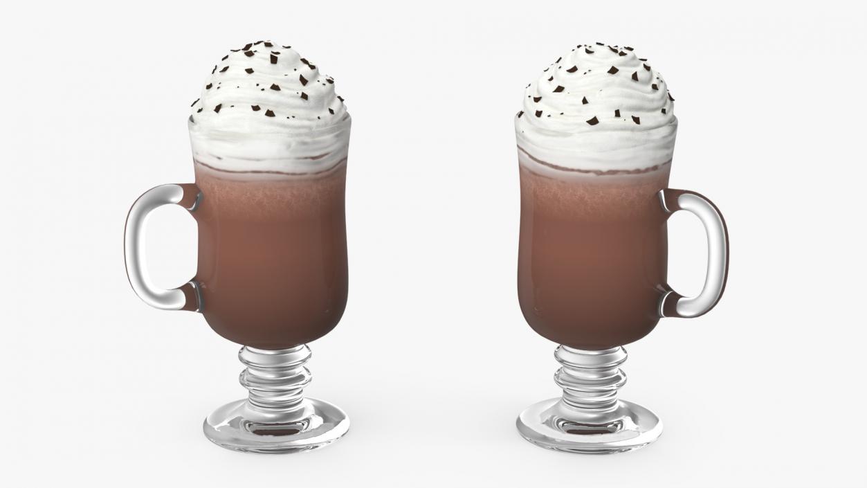 3D Irish Glass Hot Chocolate with Cream