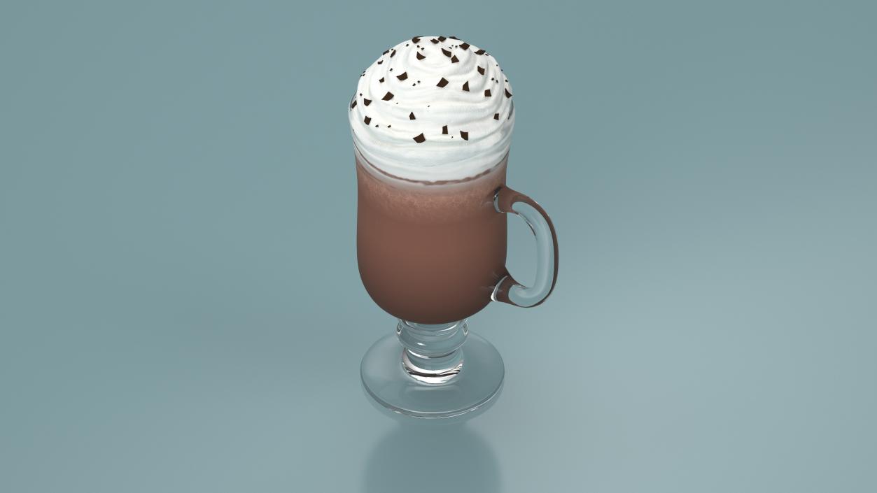 3D Irish Glass Hot Chocolate with Cream