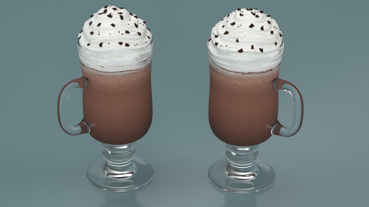 3D Irish Glass Hot Chocolate with Cream