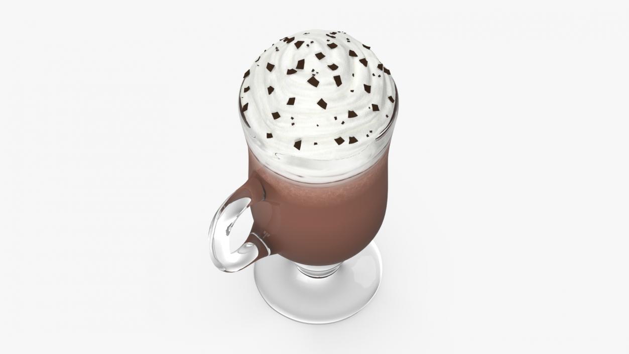 3D Irish Glass Hot Chocolate with Cream