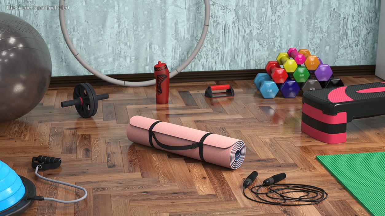 3D Yoga Mat Twisted Pink