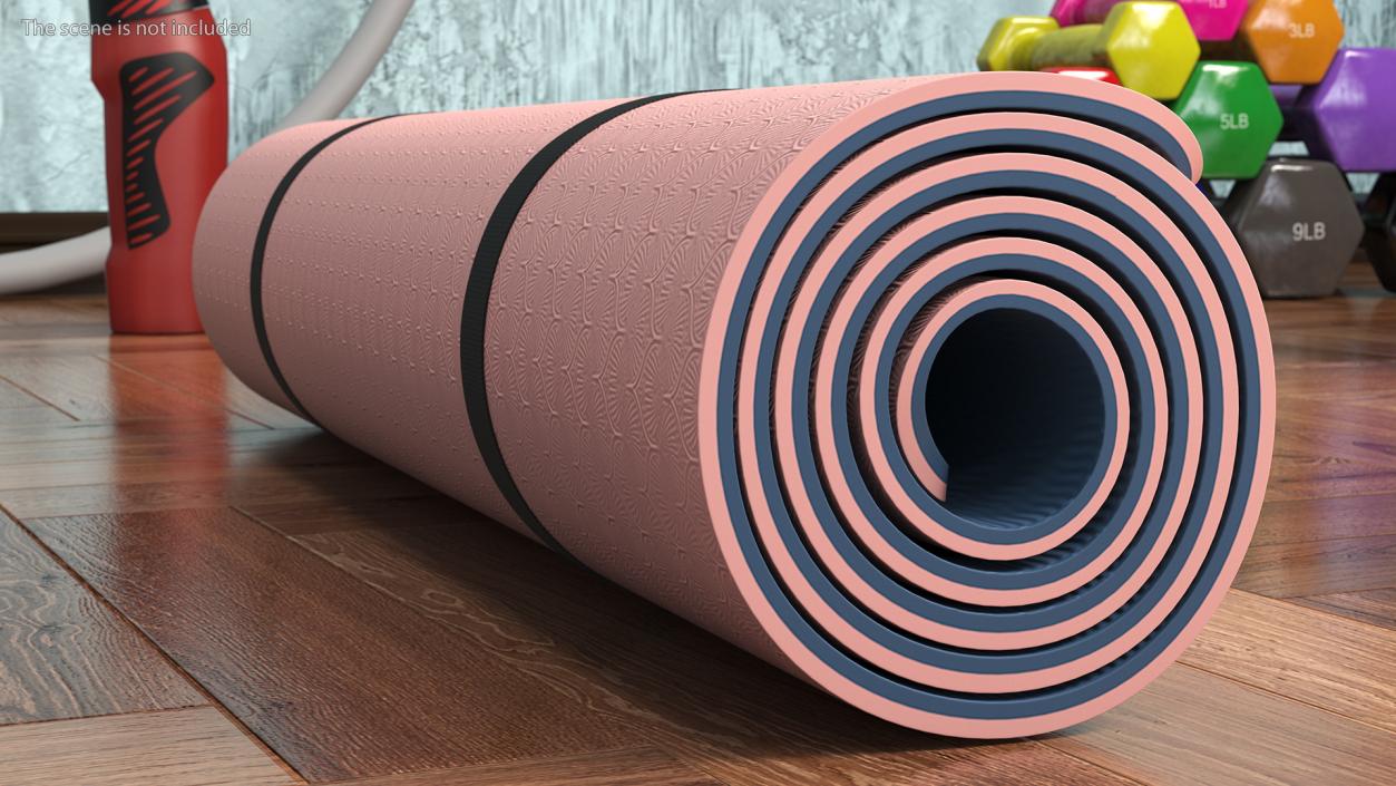 3D Yoga Mat Twisted Pink