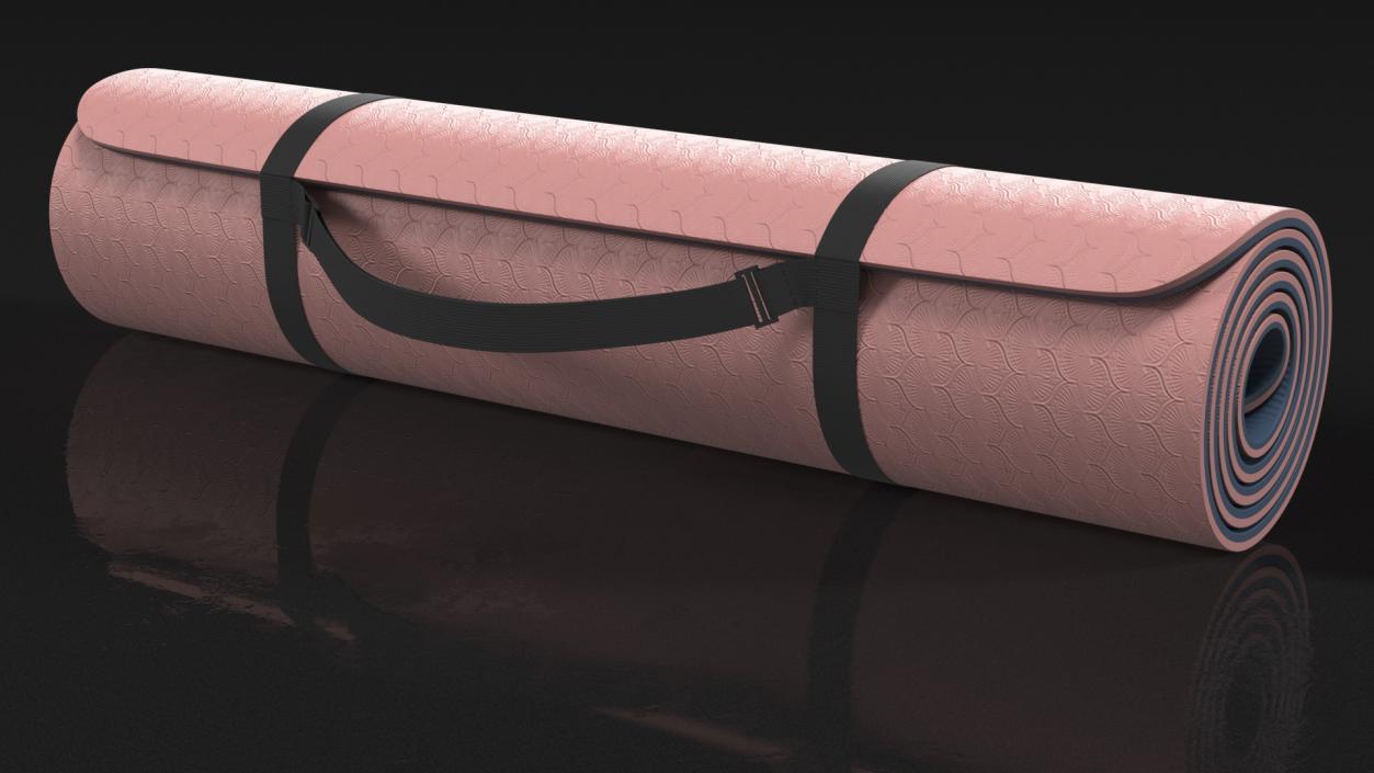 3D Yoga Mat Twisted Pink