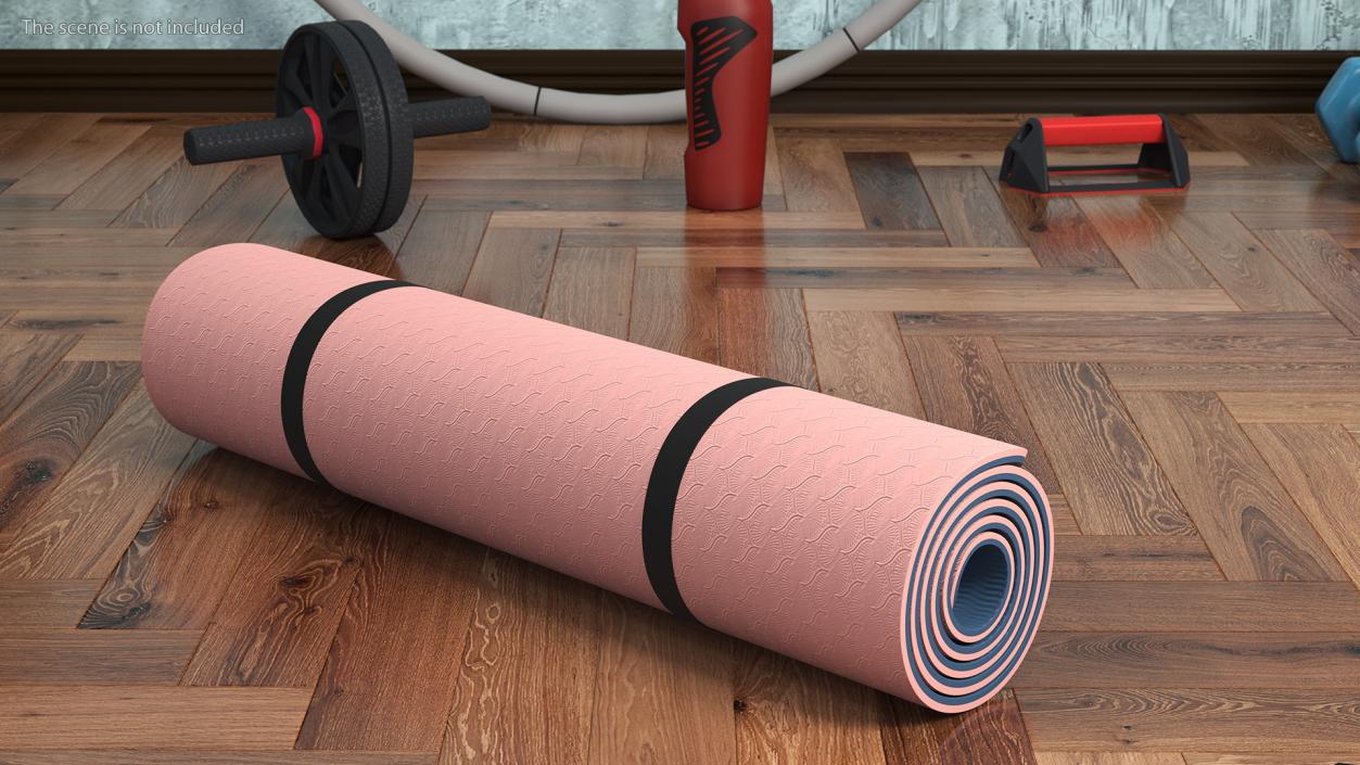 3D Yoga Mat Twisted Pink