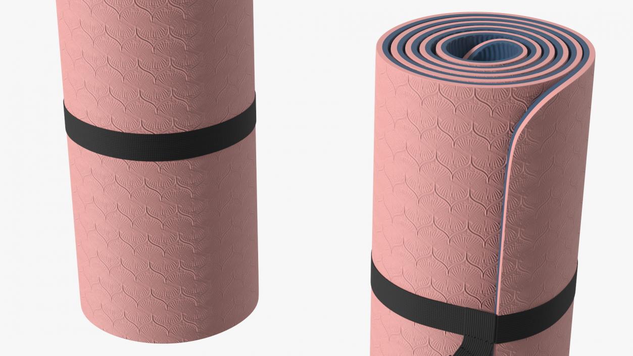 3D Yoga Mat Twisted Pink