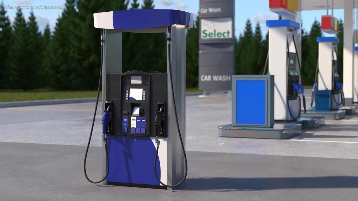 3D model Gas Pump Blue 2