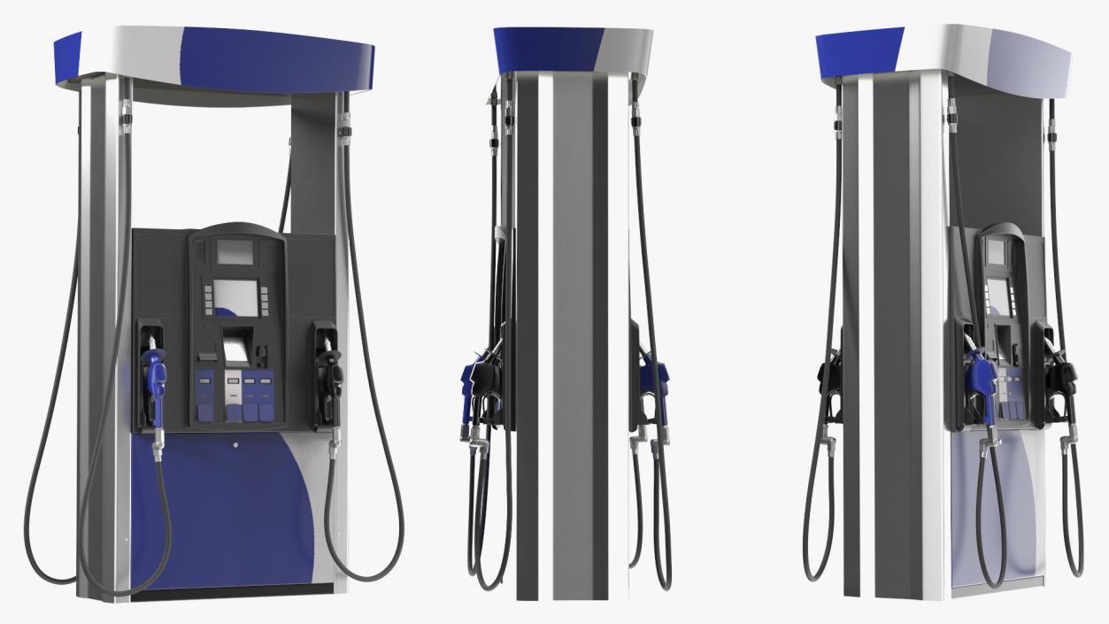 3D model Gas Pump Blue 2