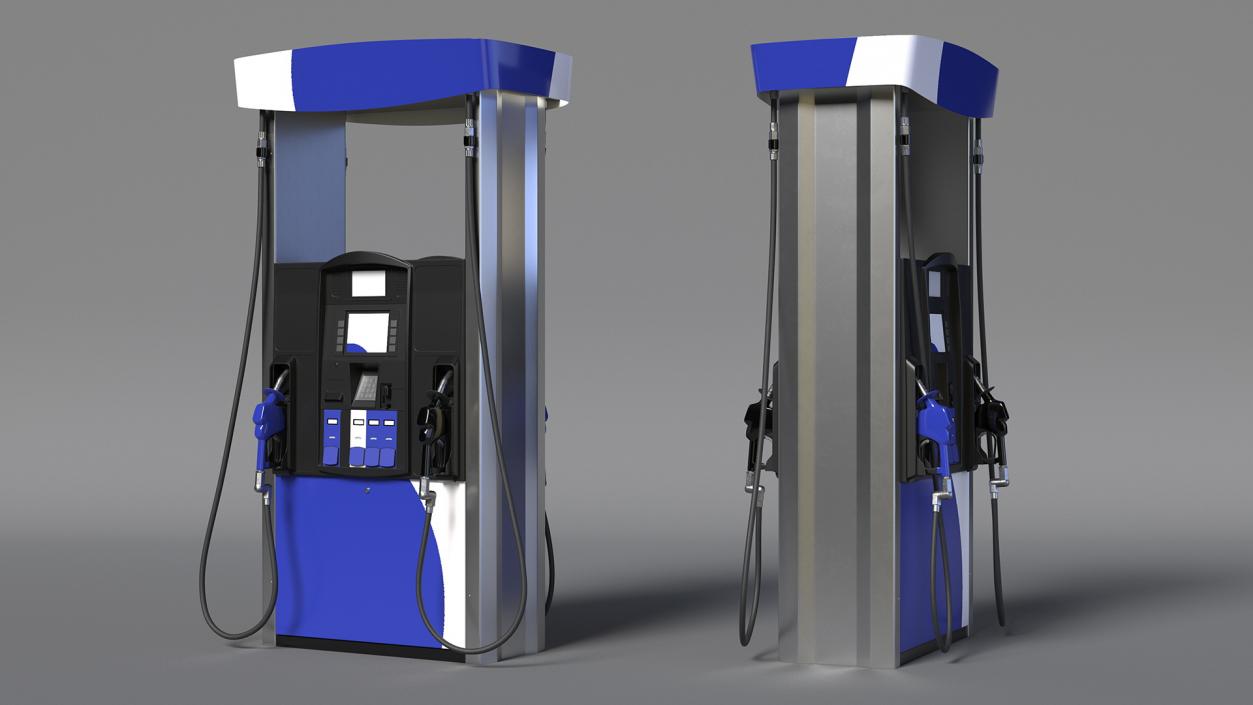 3D model Gas Pump Blue 2