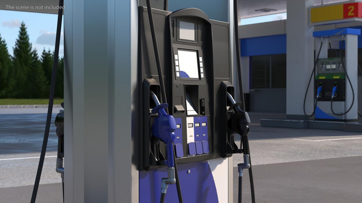 3D model Gas Pump Blue 2