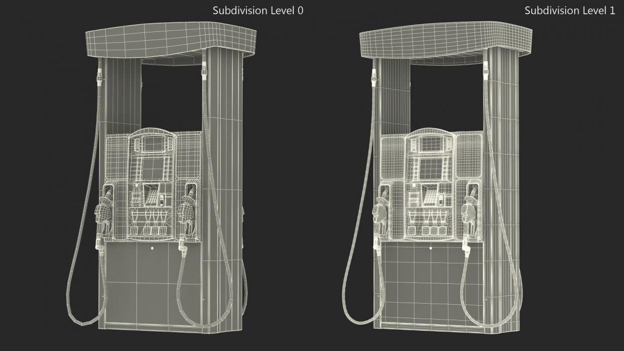 3D model Gas Pump Blue 2