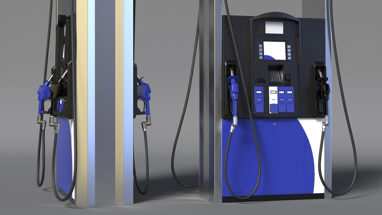 3D model Gas Pump Blue 2