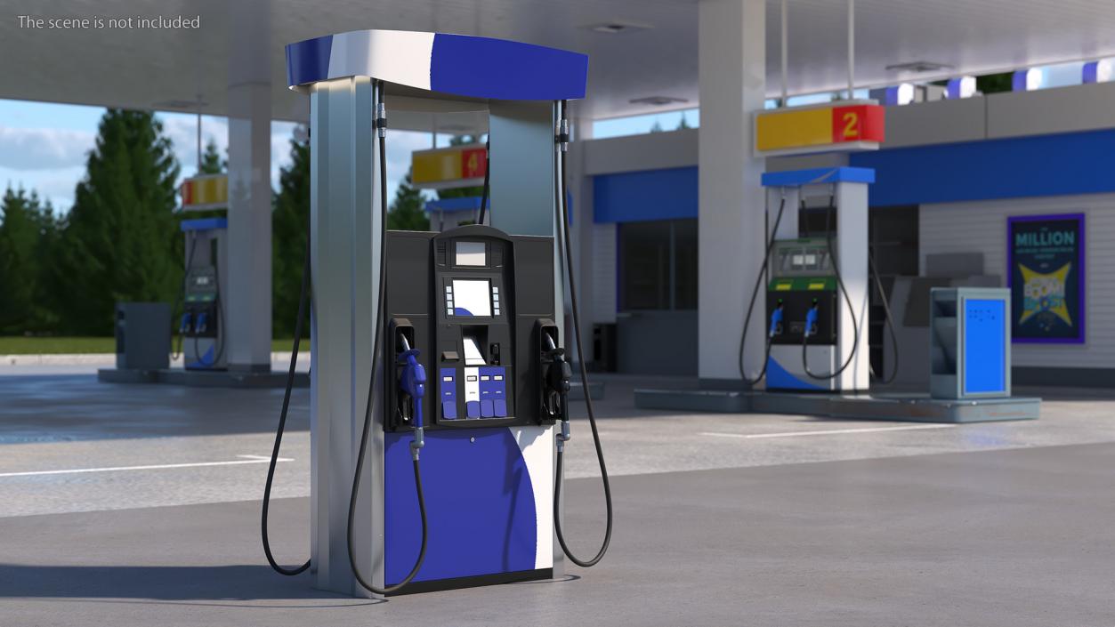 3D model Gas Pump Blue 2