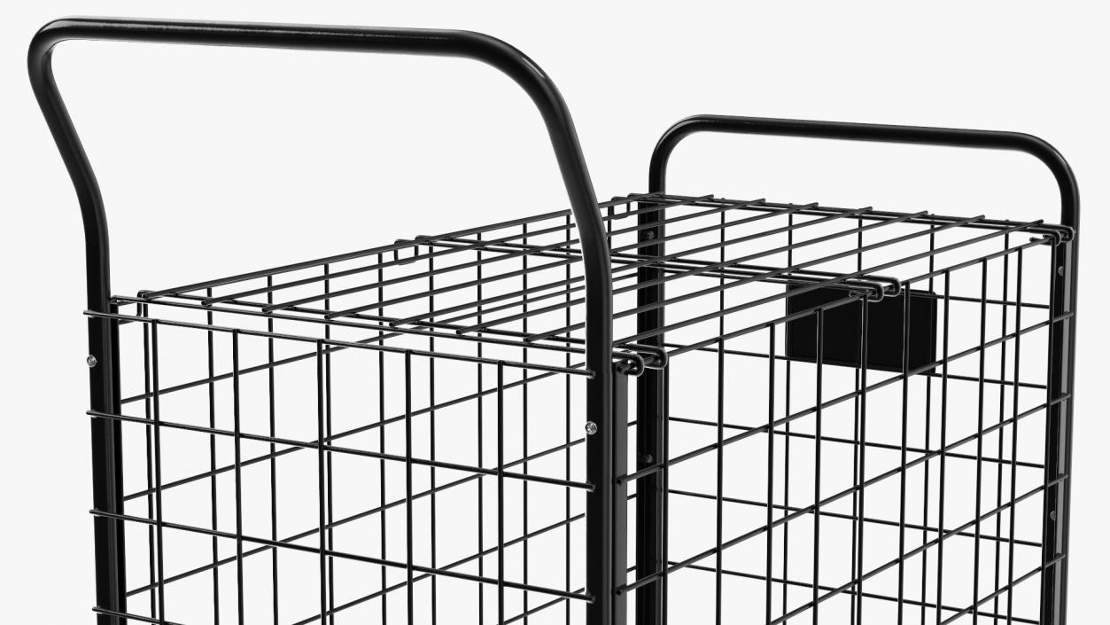 3D Black Metal Sports Ball Storage Cart