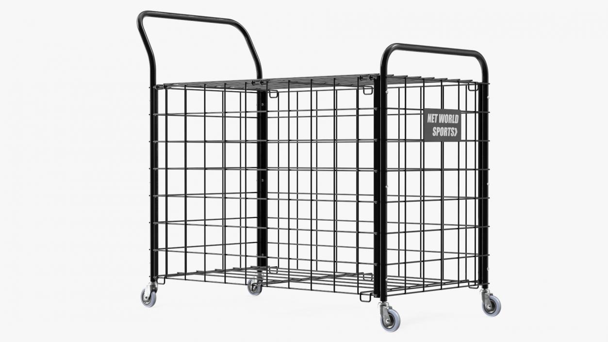 3D Black Metal Sports Ball Storage Cart